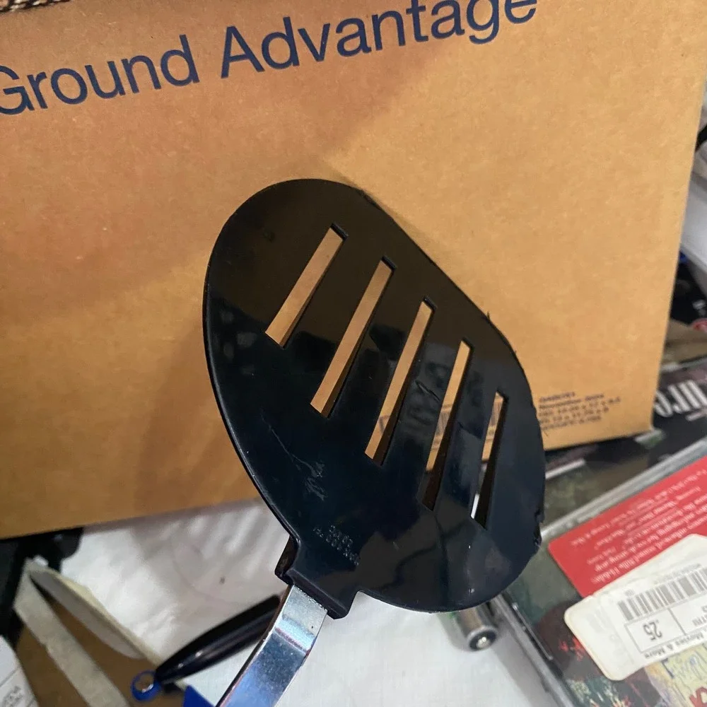 EKCO Black Nylon Slotted Turner Spatula Stainless Steel Handle 11.5